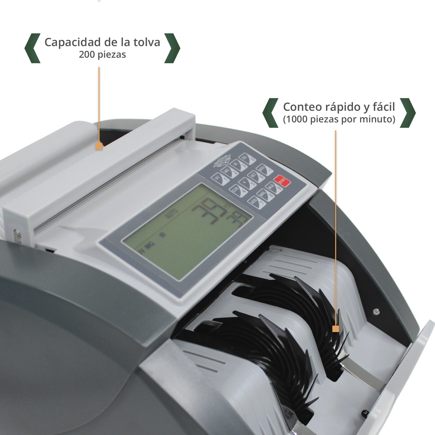 Contadora Billetes Digital Por Denominacion Detecta Falsos
