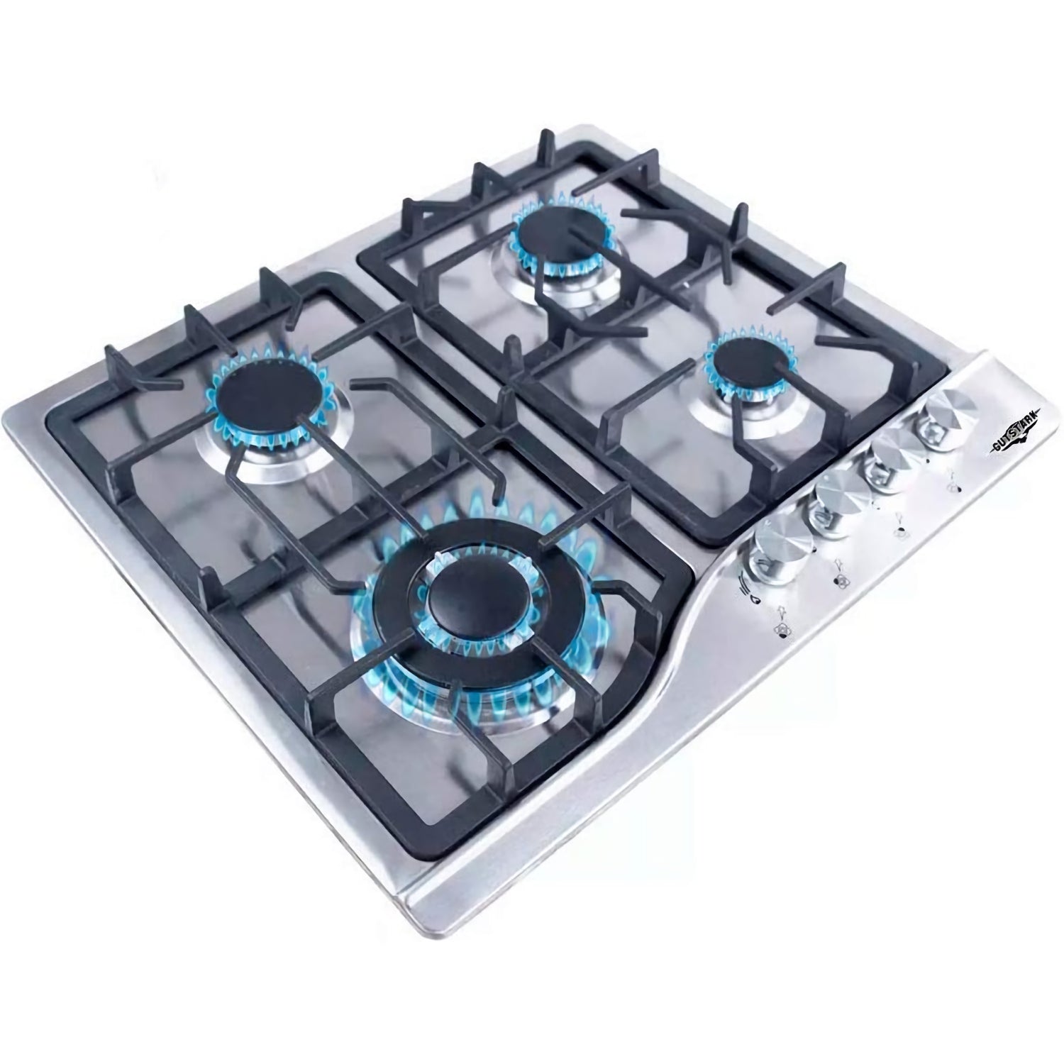 Parrilla de Gas Empotrable 4 Quemadores Acero Inoxidable