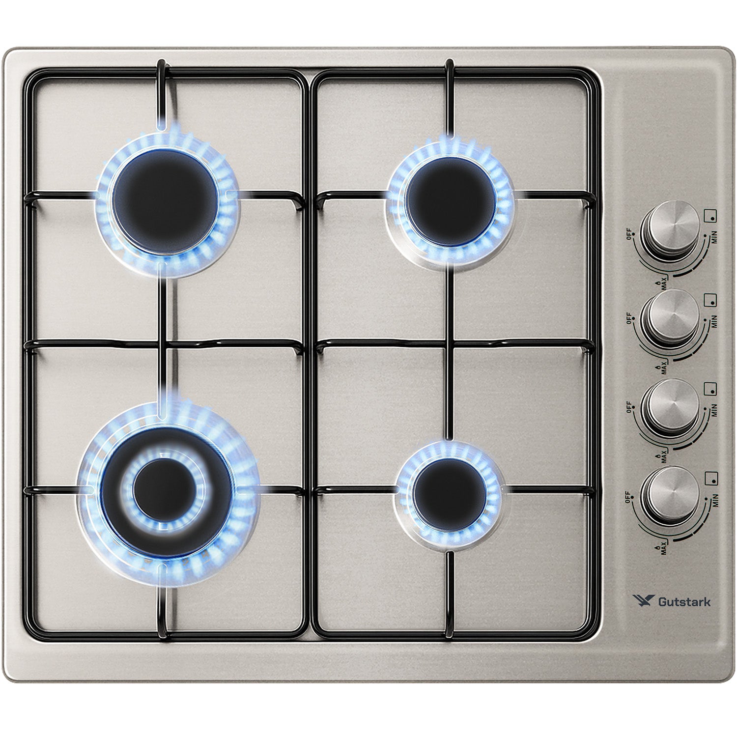 Parrilla A Gas Lp Y Natural 4 Quemadores 58.5 X 50.5 X 9 Cm