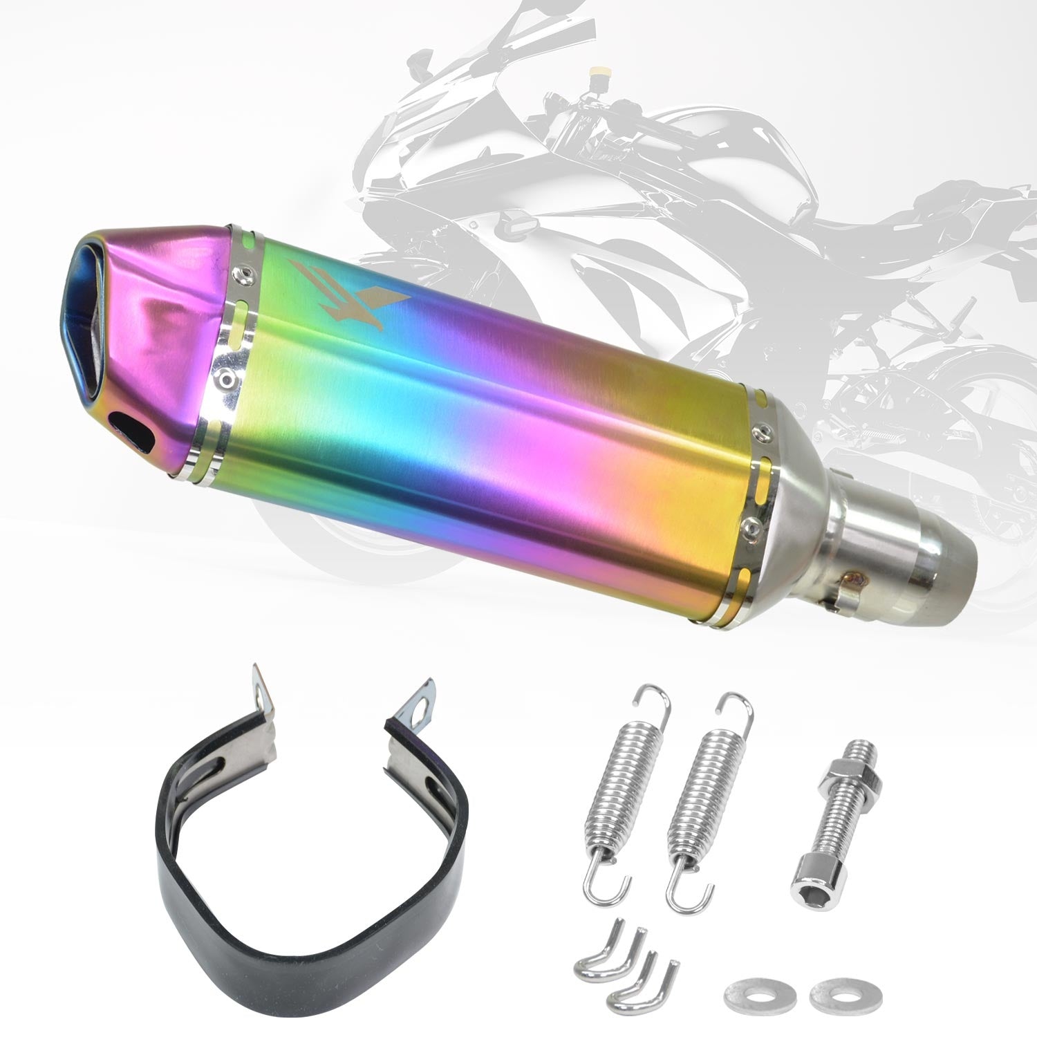 Escape Moto Acero Deportivo Tornasol Universal Silenciador