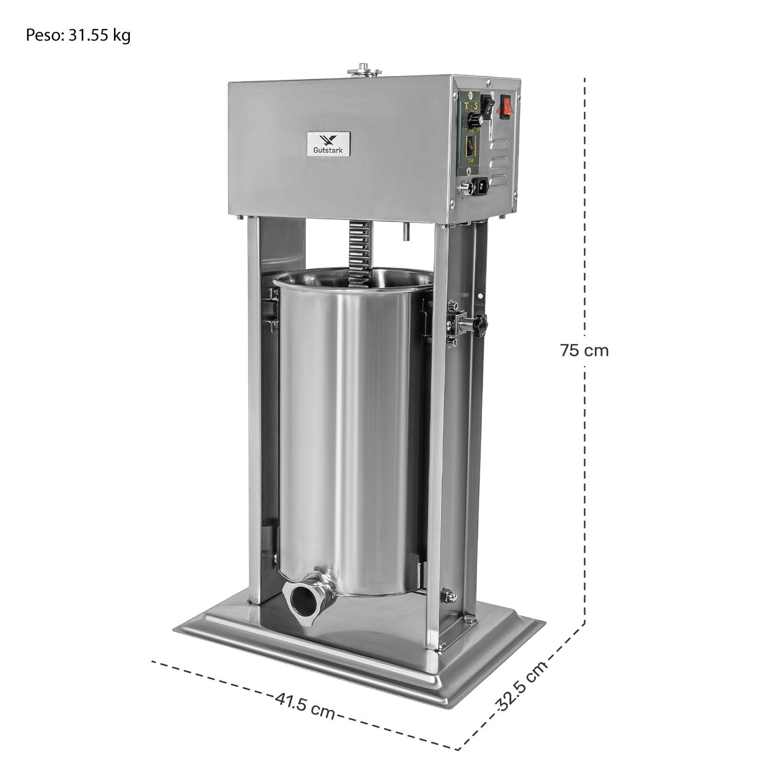 Embutidora Electrica Salchicha Chorizo 15 L Carne Acero