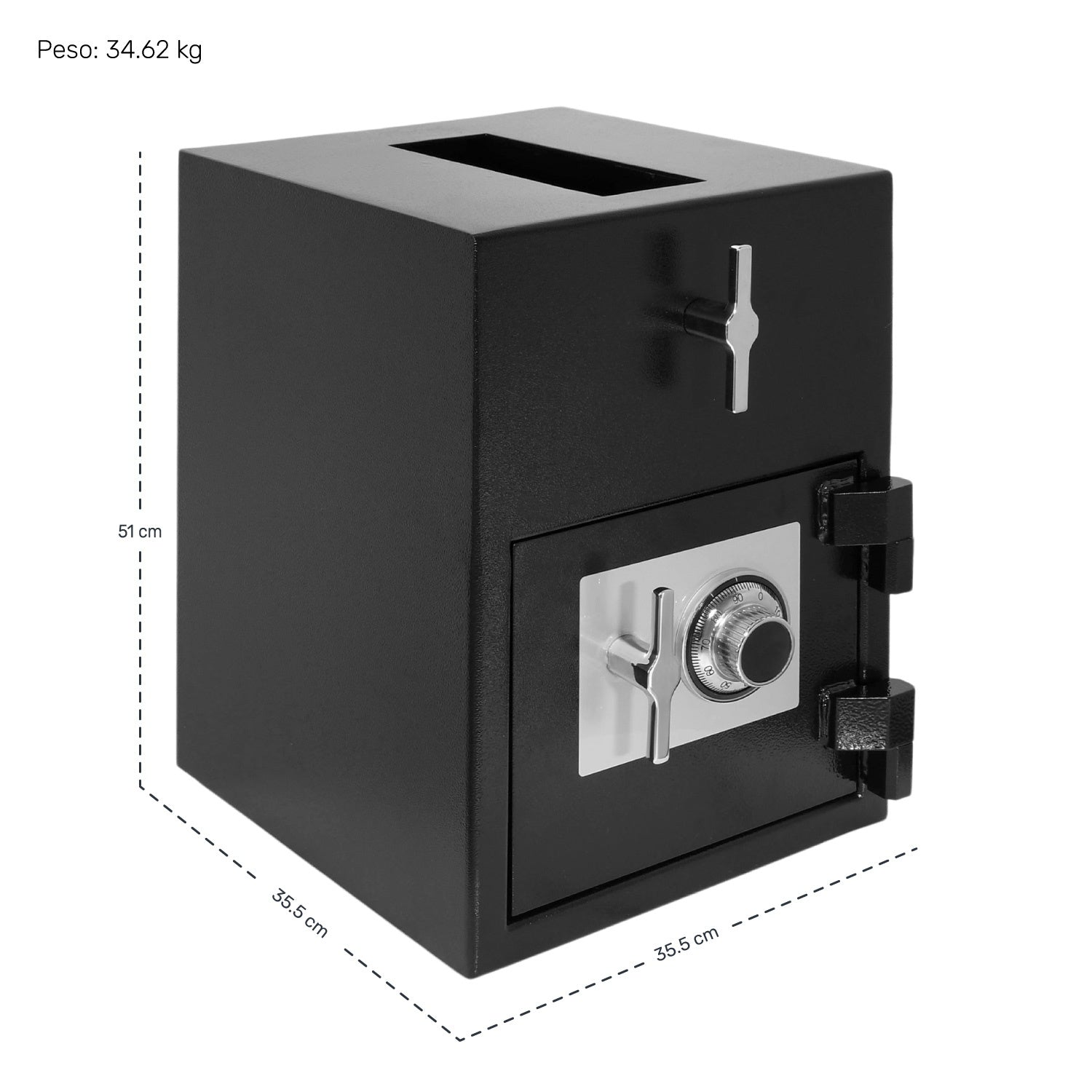 Caja Fuerte Gutstark Tombola Seguridad Cerradura Combinacion Manual Color Negro