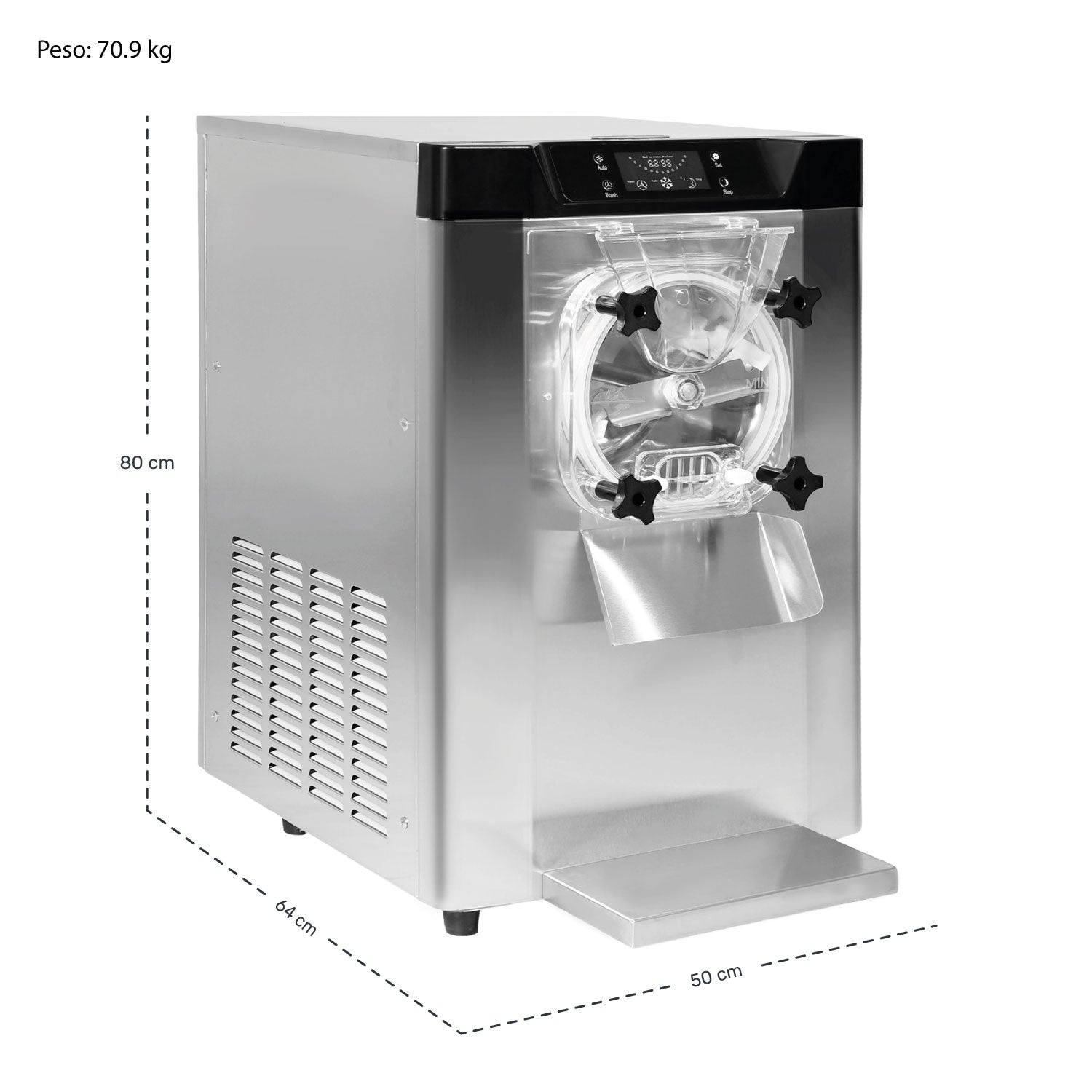 Maquina Helado Nieve Duro Industrial 20l Sobre Mesa 2000w