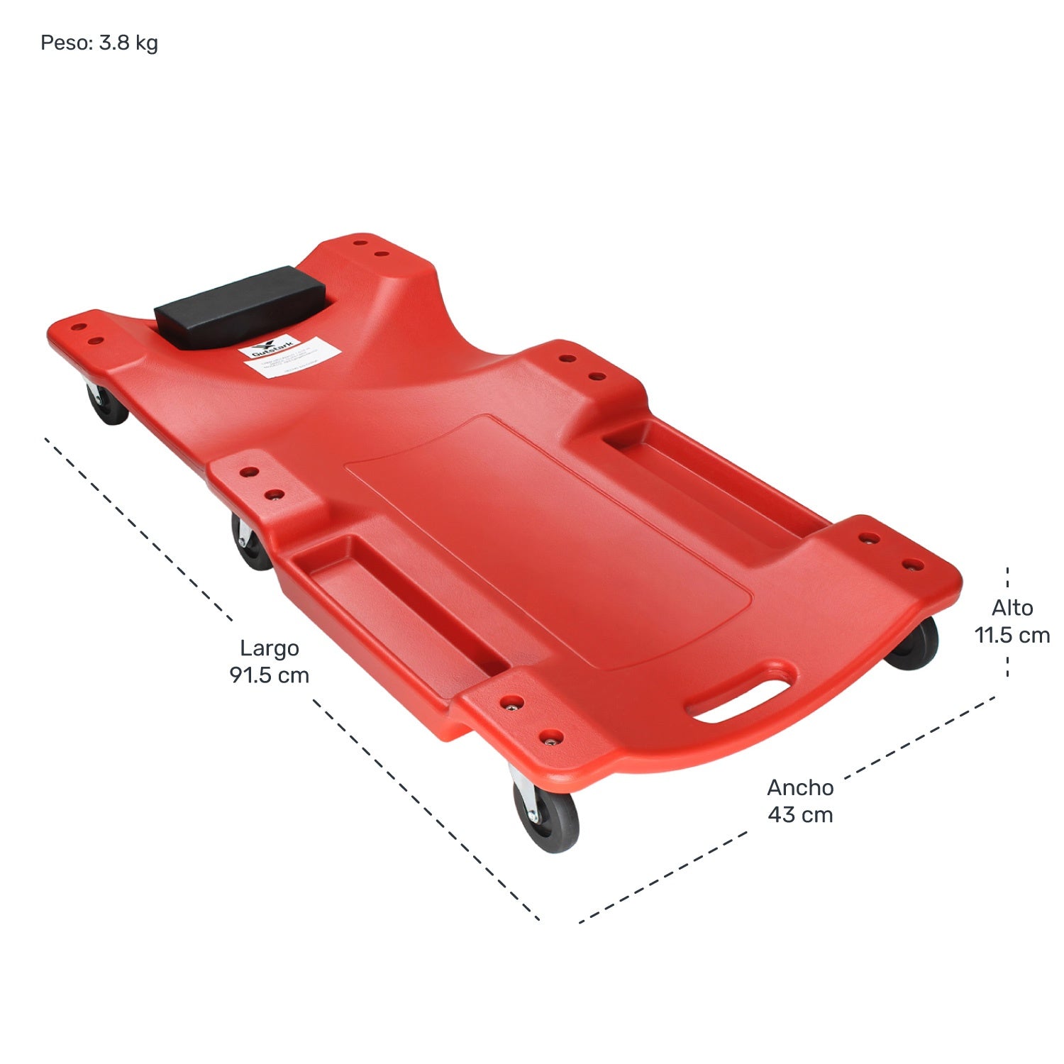 Cama Deslizante Para Mecanico 36 Pulgadas 150kg Soporte Acolchado