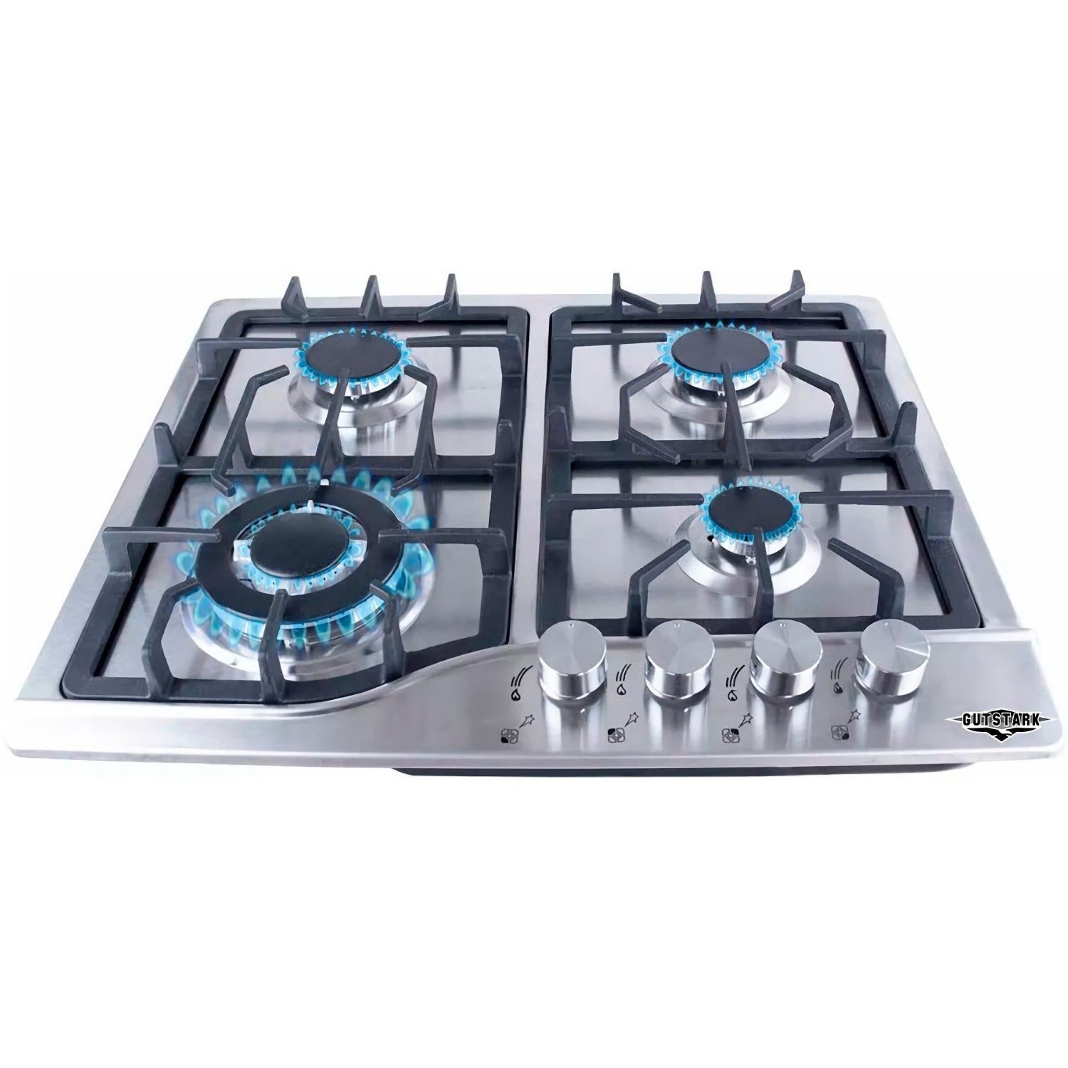Parrilla de Gas Empotrable 4 Quemadores Acero Inoxidable