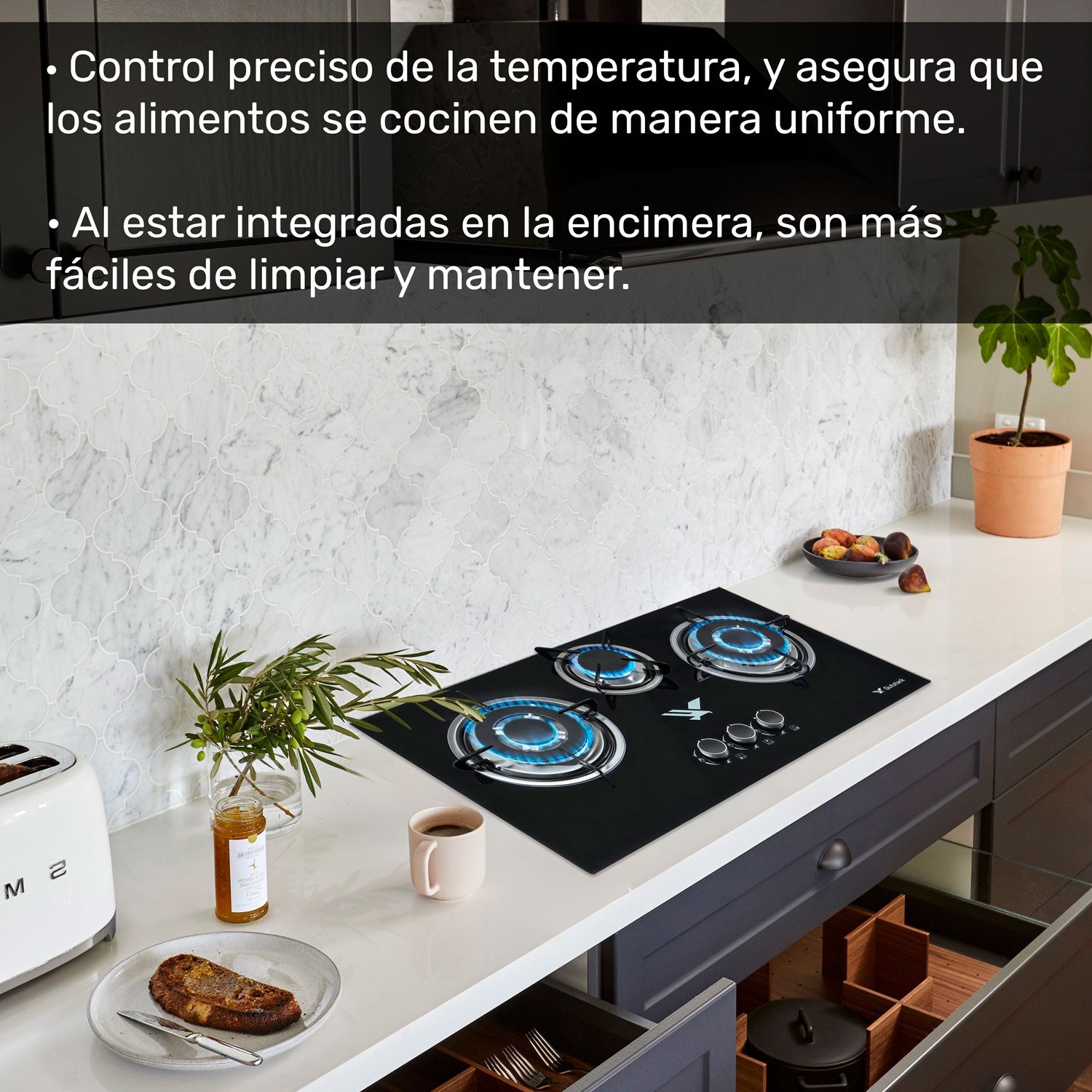 Parrilla A Gas Lp Y Natural 3 Quemadores 40 X 72 X 13 Cm