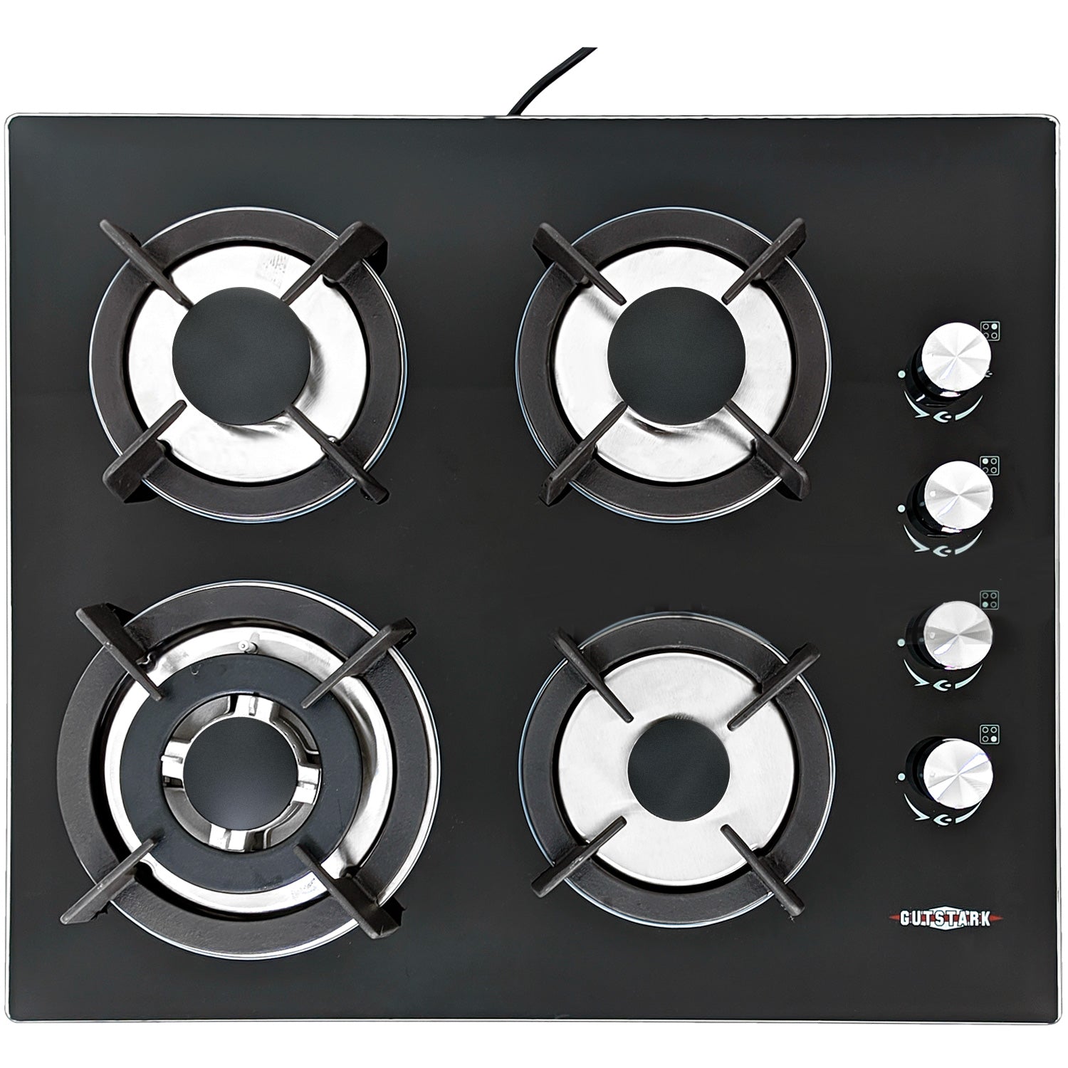 Parrilla a Gas Natural LP Empotrable Cristal Templado 4 Quemadores
