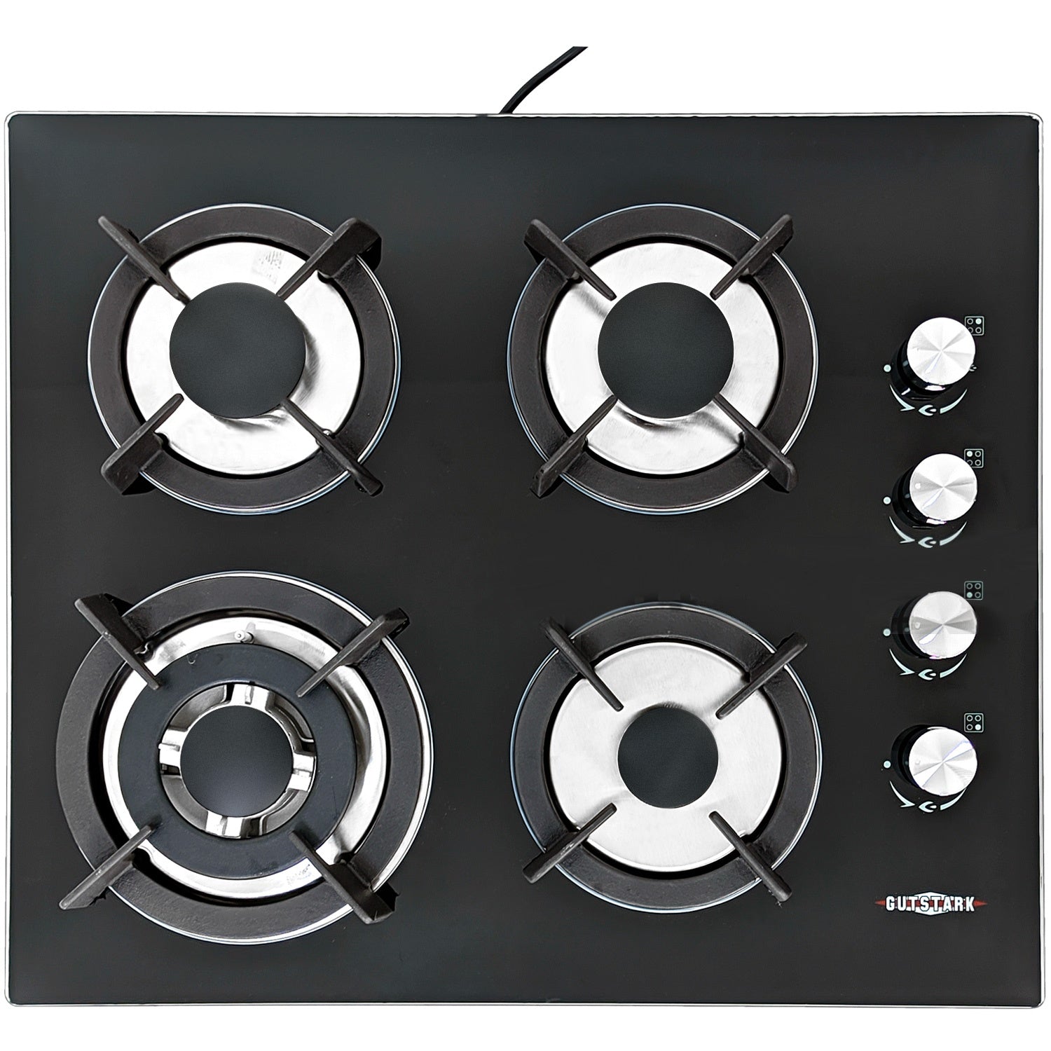Parrilla a Gas Natural LP Empotrable Cristal Templado 4 Quemadores