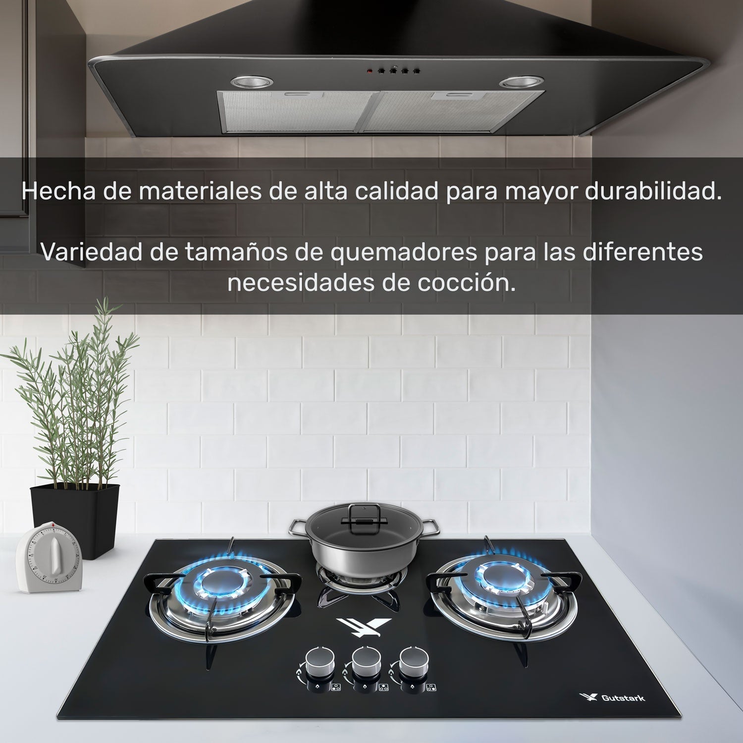 Parrilla A Gas Lp Y Natural 3 Quemadores 40 X 72 X 13 Cm