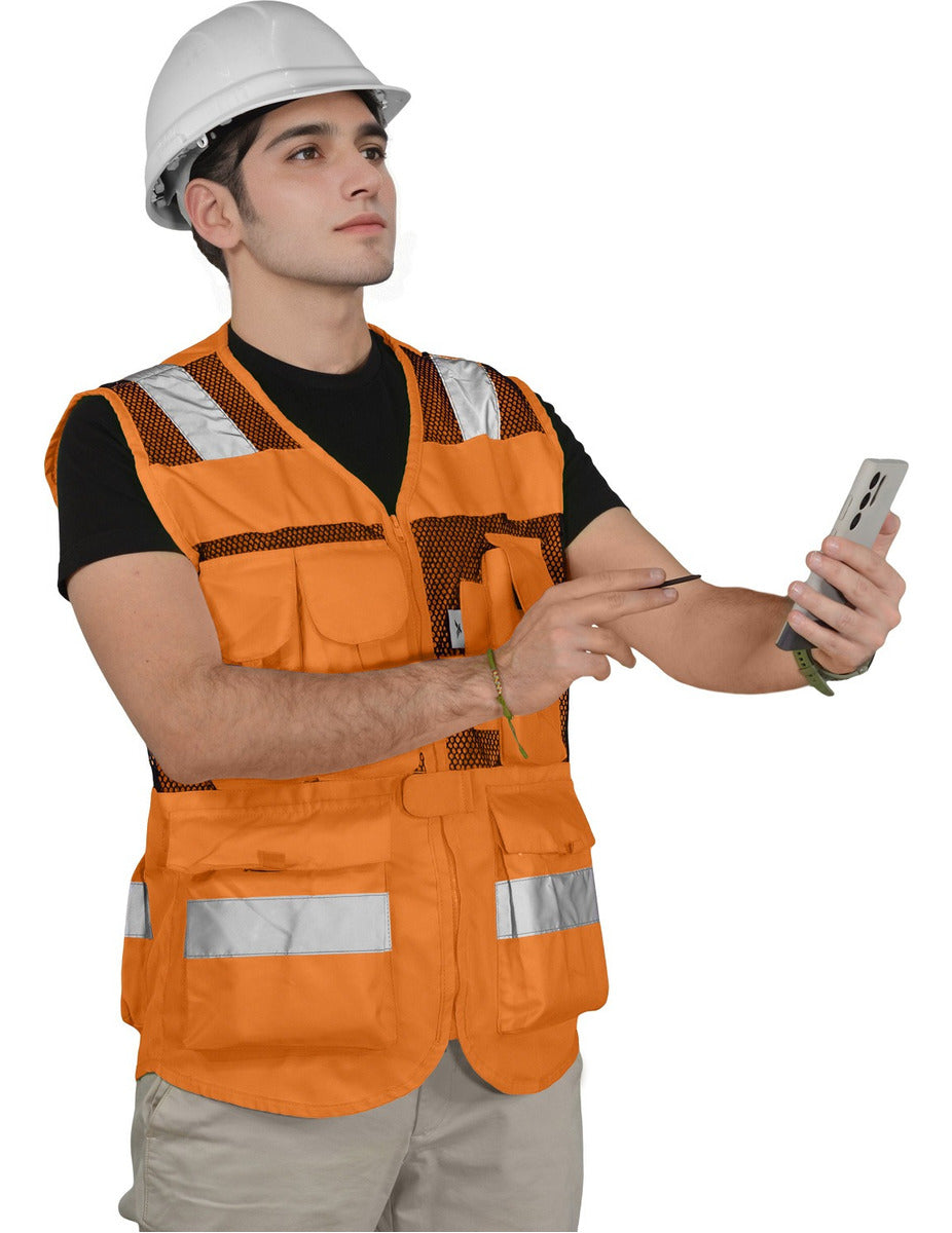 Chaleco Seguridad Brigadista Industrial Alta Visibilidad