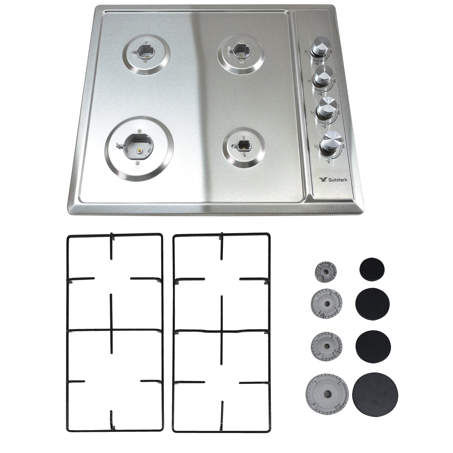 Parrilla A Gas Lp Y Natural 4 Quemadores 58.5 X 50.5 X 9 Cm