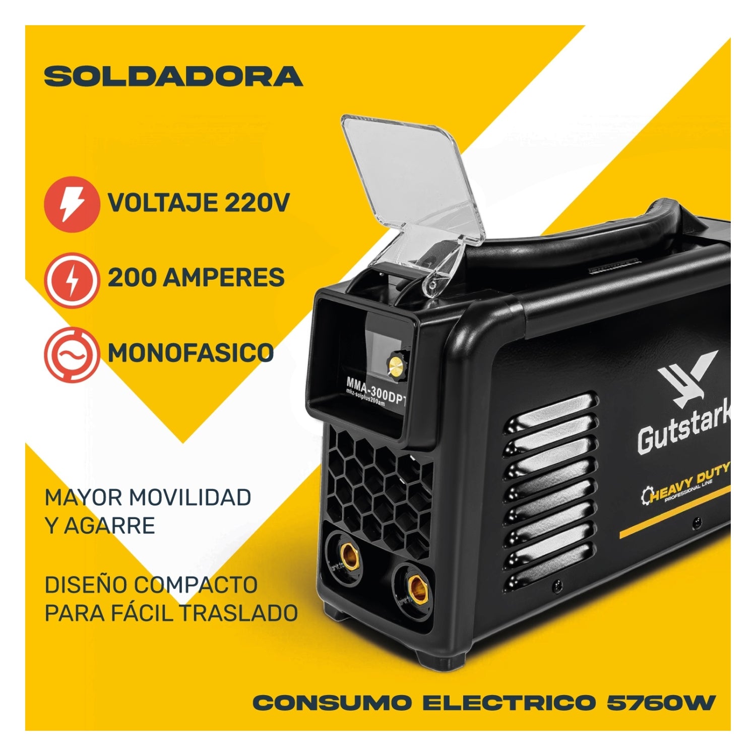 Soldadora Industrial 200 Amp Inverter Heavy Duty Premium Igbt 110v-220v