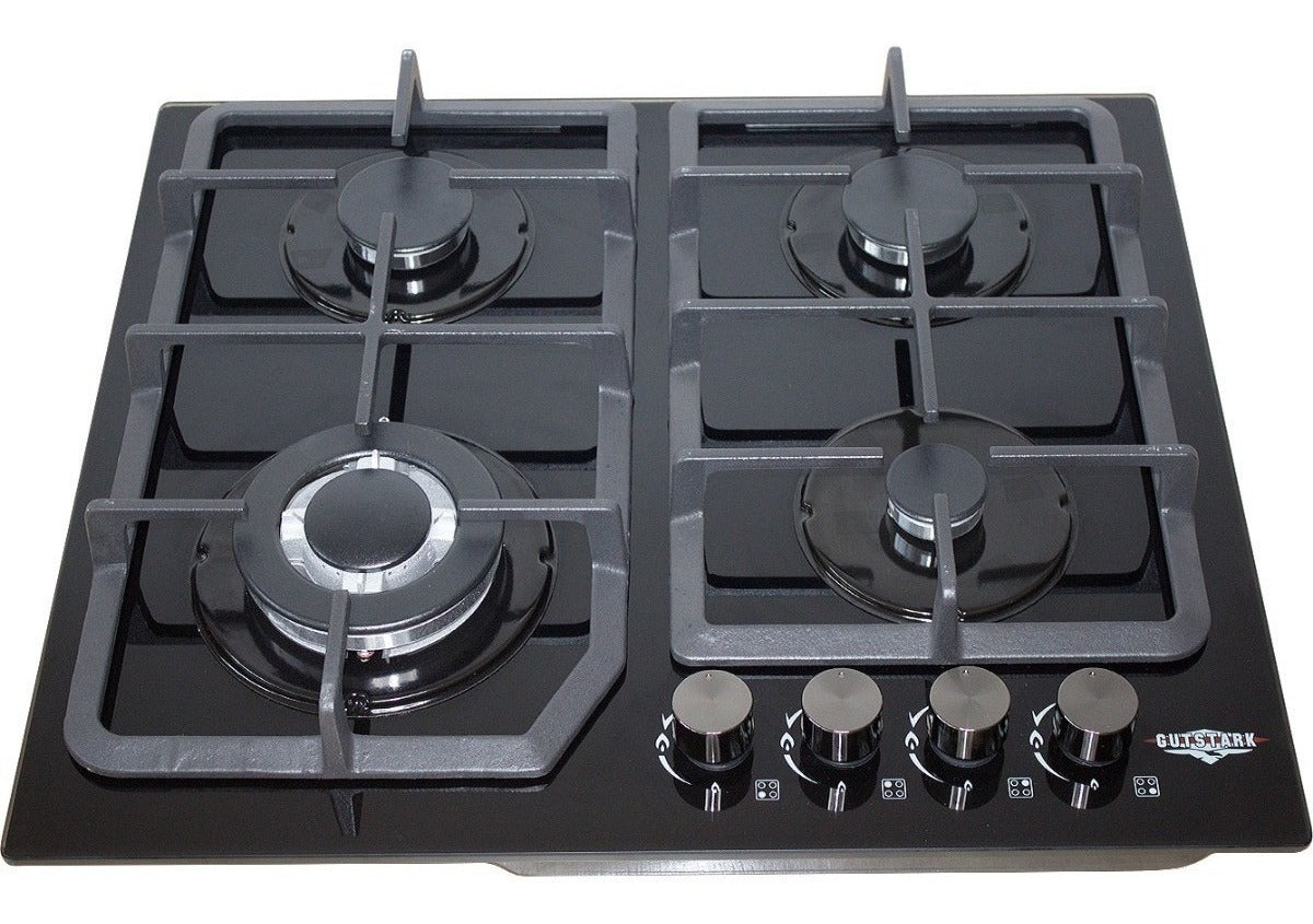 Parrilla Gas Cristal Templado 4 Quemadores Estufillas Hogar