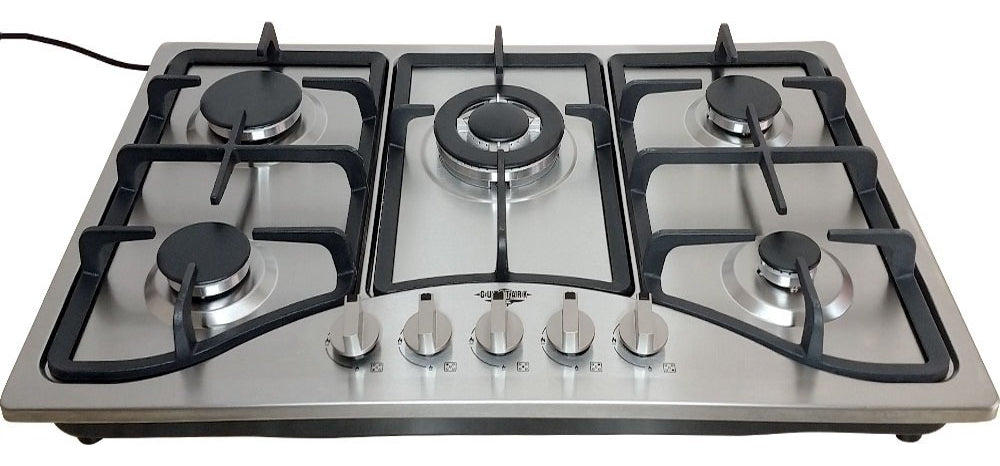 Parrilla de Gas Empotrable 5 Quemadores Acero Inoxidable