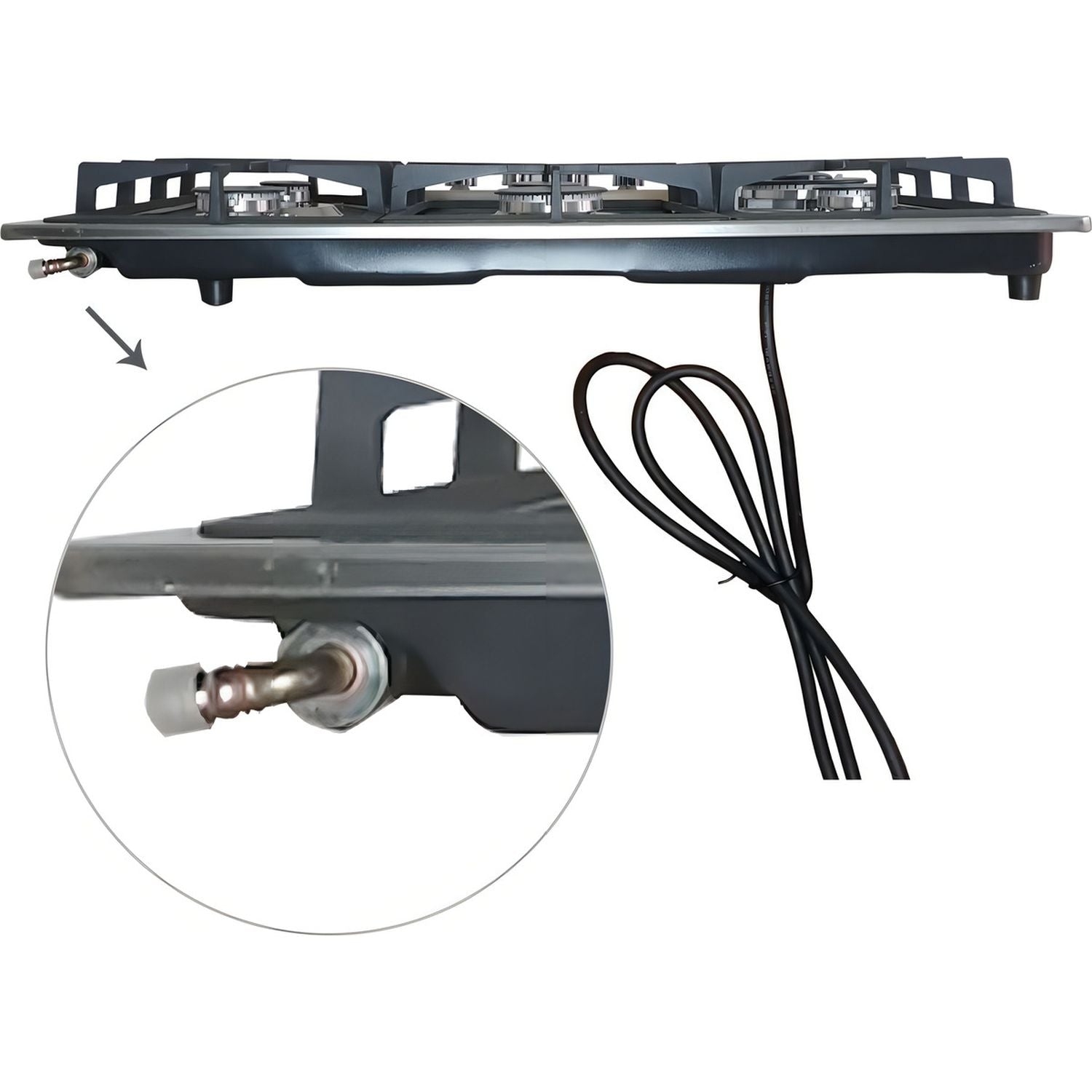 Parrilla de Gas Empotrable Acero Inoxidable 5 Quemadores Premium