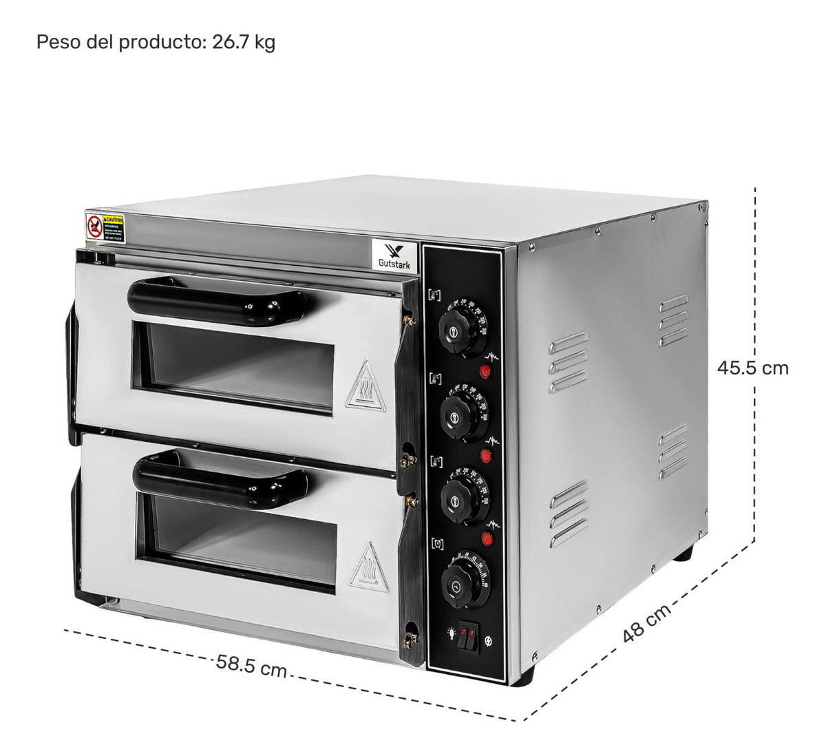 Horno Electrico Industrial Pizza Pan 40 Cm 300w 350°c