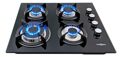 Combo Campana Extractor Silencioso Plegable + Parrilla Cristal 4 Quemadores