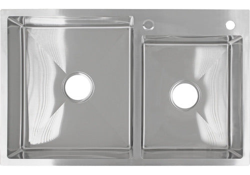 Fregadero Tarja Acero Inox 2 Tinas Anti-ruido + Escurridor