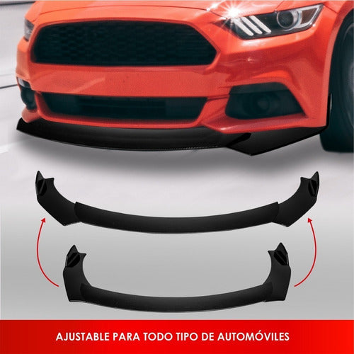 Kit Lip Splitter Universal + 2 Sujetadores Lip Struts Rojo