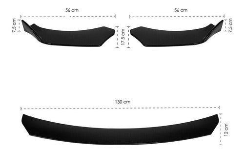 Kit Lip Splitter Universal + 2 Sujetadores Lip Struts Rojo