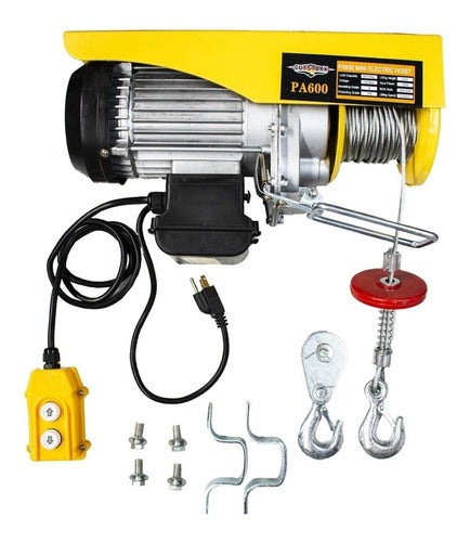Polipasto 600 Kg Electrico Cable 20m Control Elevar Carga
