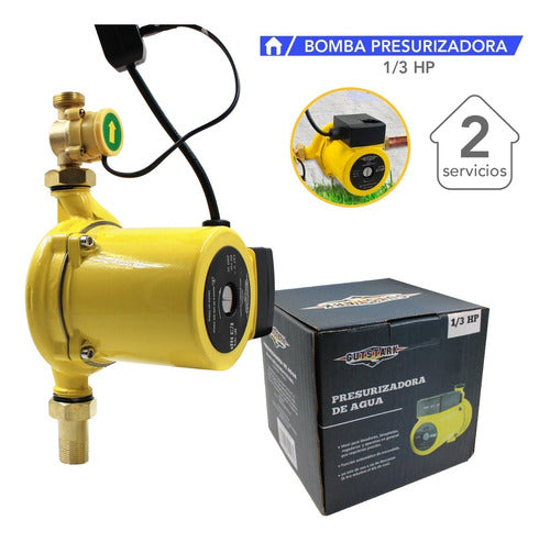 Bomba Presurizadora Agua 1/3 Hp Automatica 260 W 2 Servicios