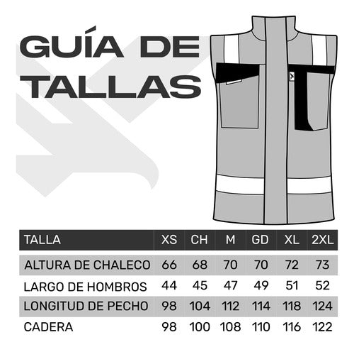Chaleco Seguridad Ejecutivo Brigadista Reflejante Impermeable