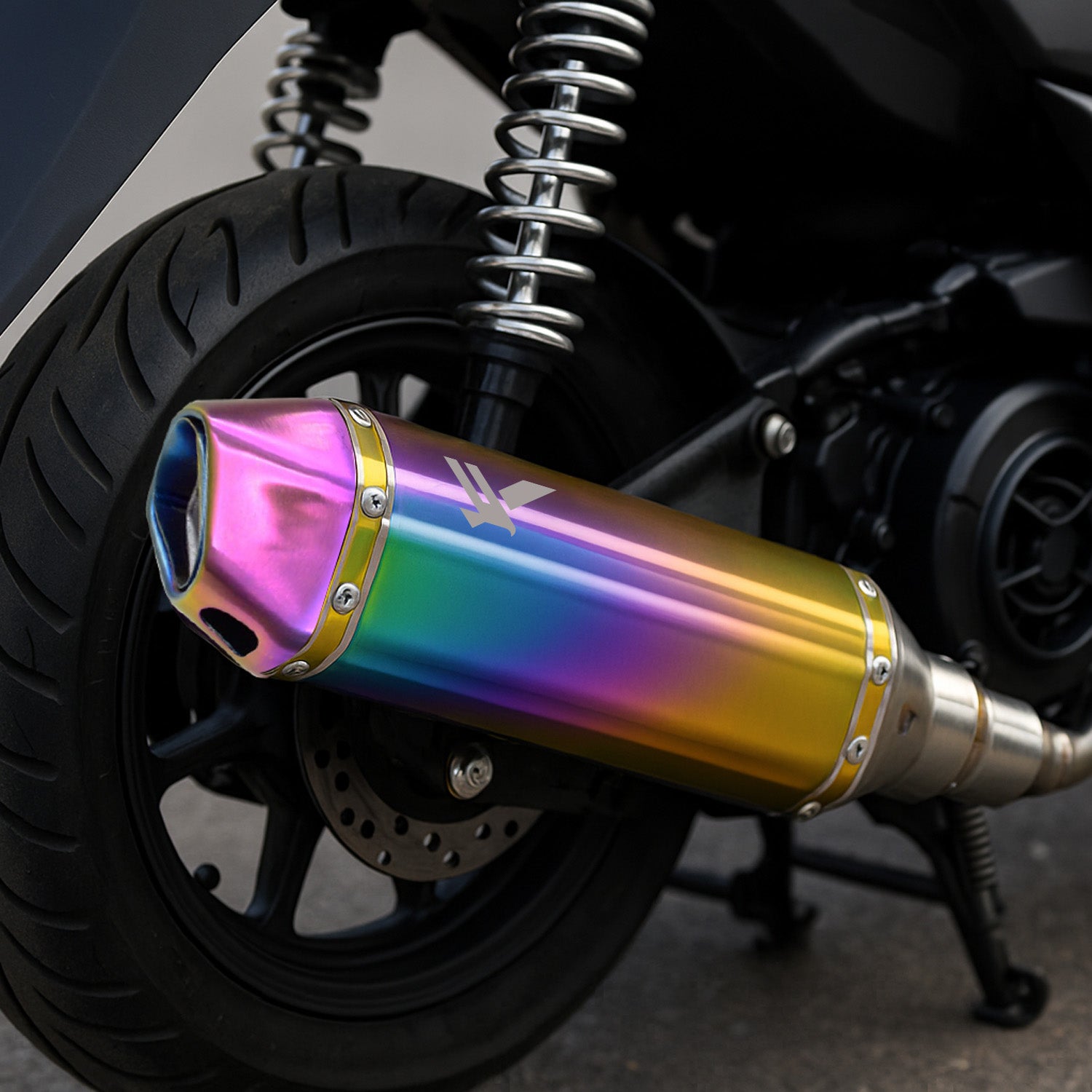Escape Moto Acero Deportivo Tornasol Universal Silenciador