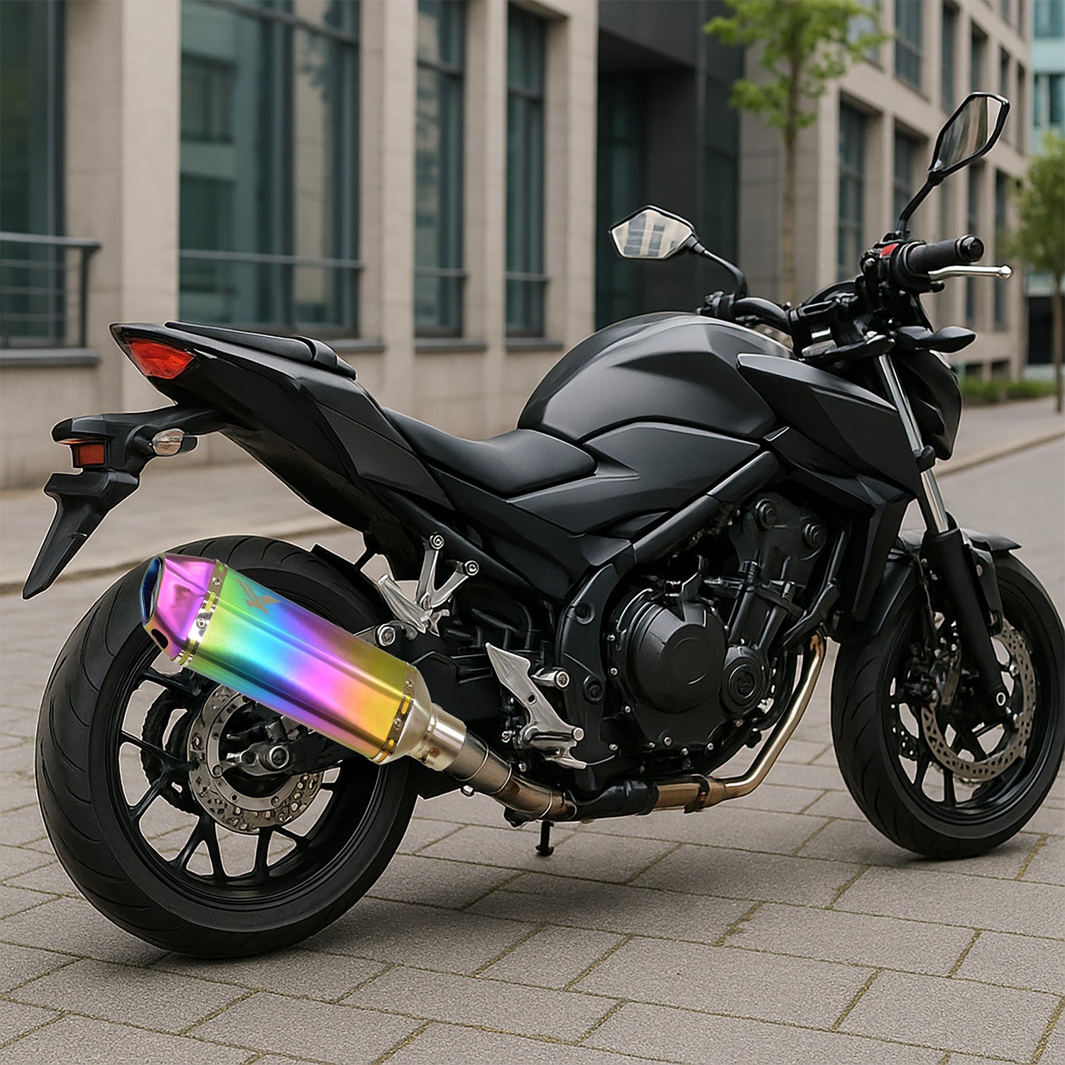 Escape Moto Acero Deportivo Tornasol Universal Silenciador