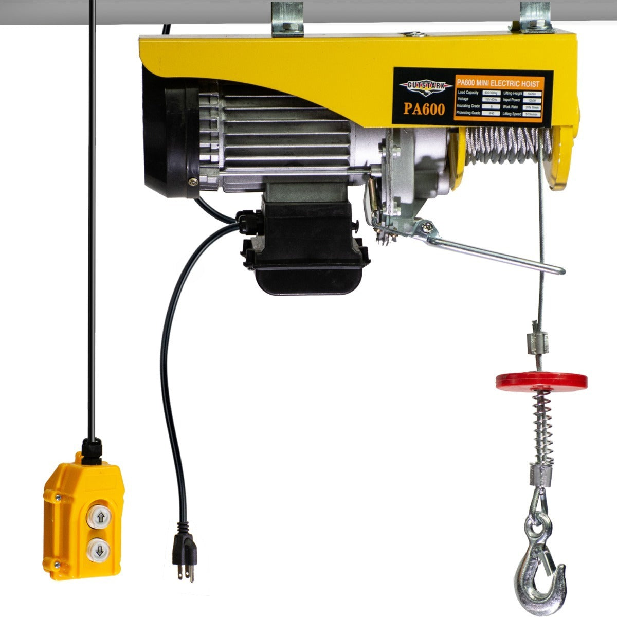 Polipasto 600 Kg Electrico Cable 20m Control Elevar Carga