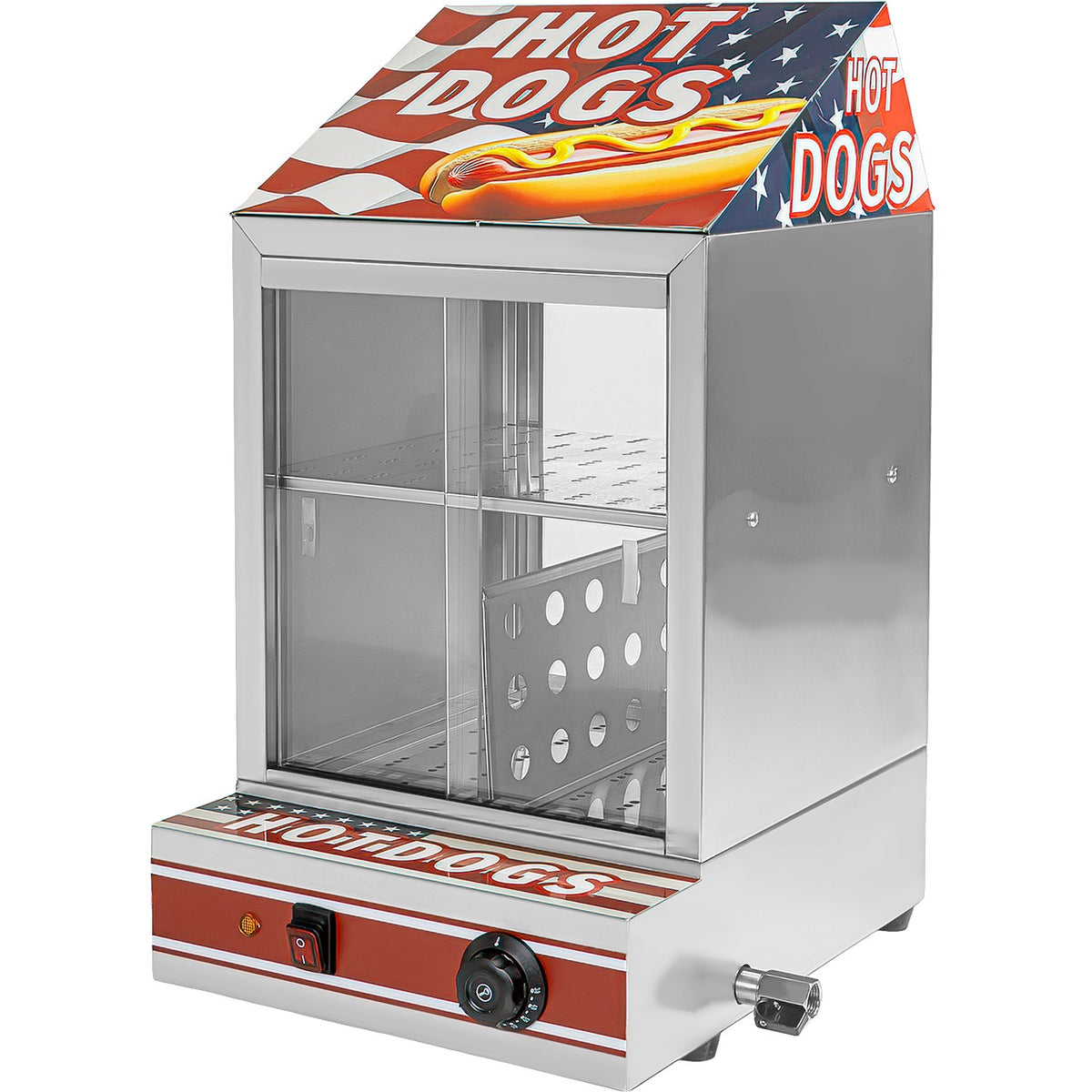 Vitrina Calentadora Vaporizadora Hot Dogs Salchichas 850w