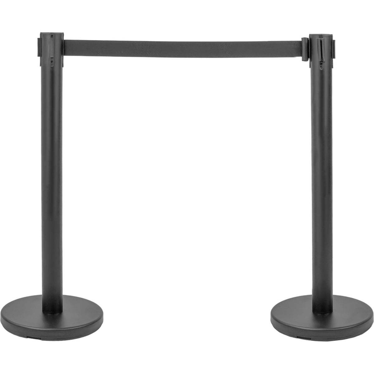Postes Delimitadores Unifila Cinta Retractil Negra Fila 2pz Color Del Poste Negro