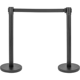 Postes Delimitadores Unifila Cinta Retractil Negra Fila 2pz Color Del Poste Negro