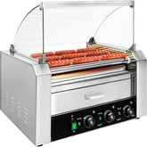 Maquina Hot Dogs Compartimiento Pan 16 Salchichas 9 Rodillos