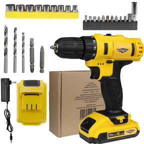 Taladro Desatornillador 3 En 1  Inalambrico 260w 1360 Rpm Kit 20 Accesorios