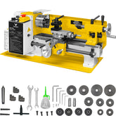 Mini Torno Metal 23 Pz Torneado Acero 550w 2500rpm