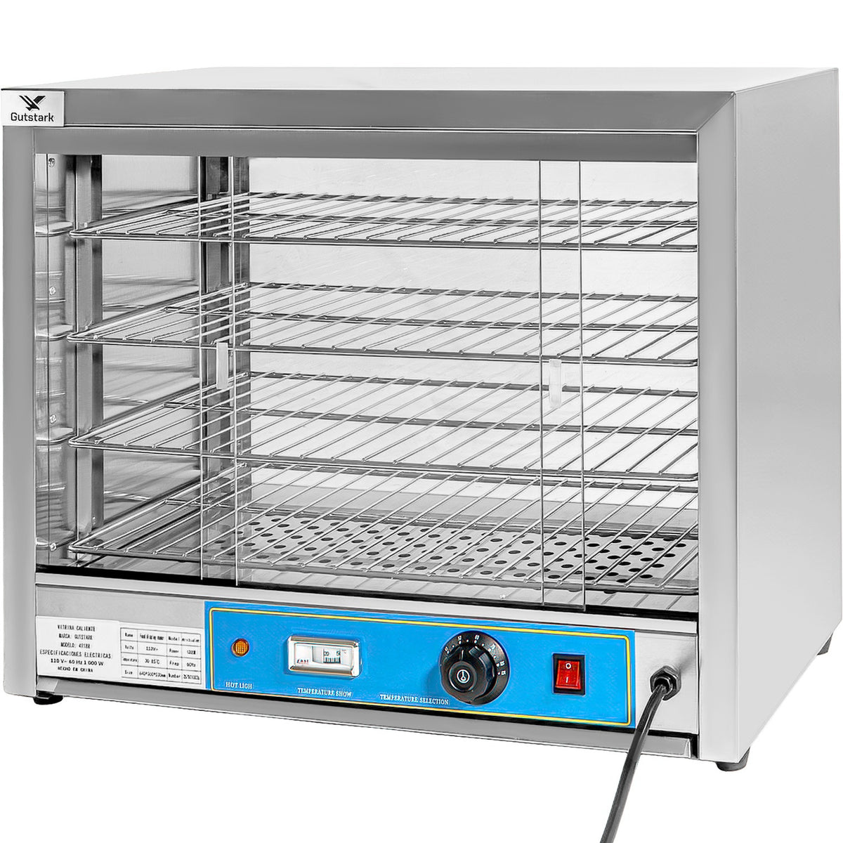 Vitrina Comercial Caliente Alimentos Gabinete Cristal 66l