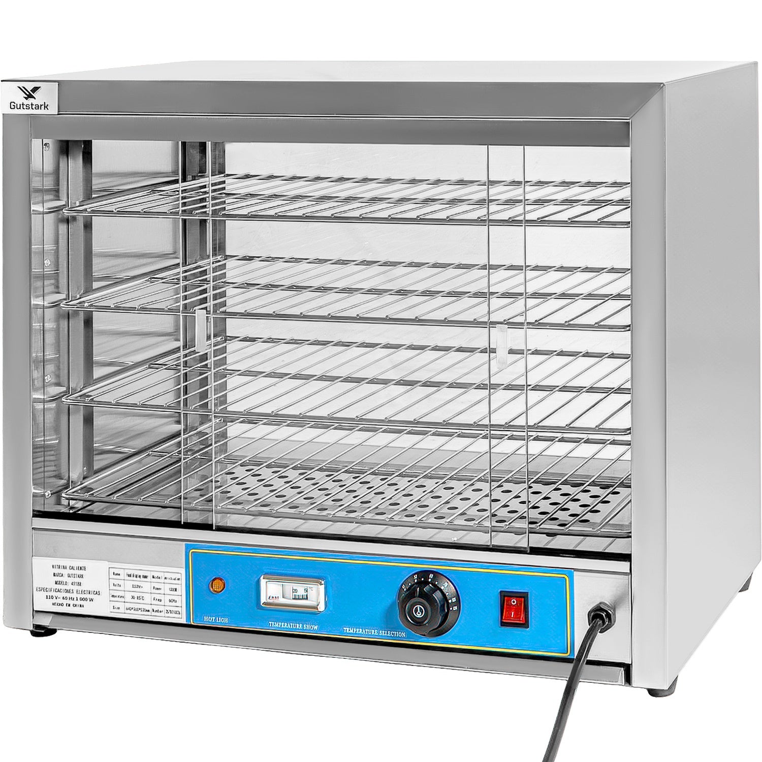 Vitrina Comercial Caliente Alimentos Gabinete Cristal 66l