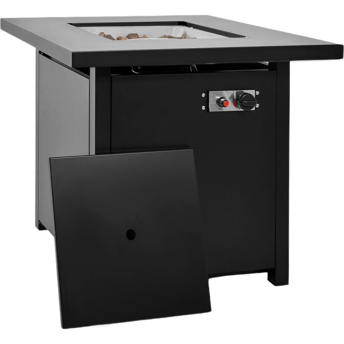 Hoguera Fogata Mesa Calentador Gas Propano 71x71 C/ Cristal