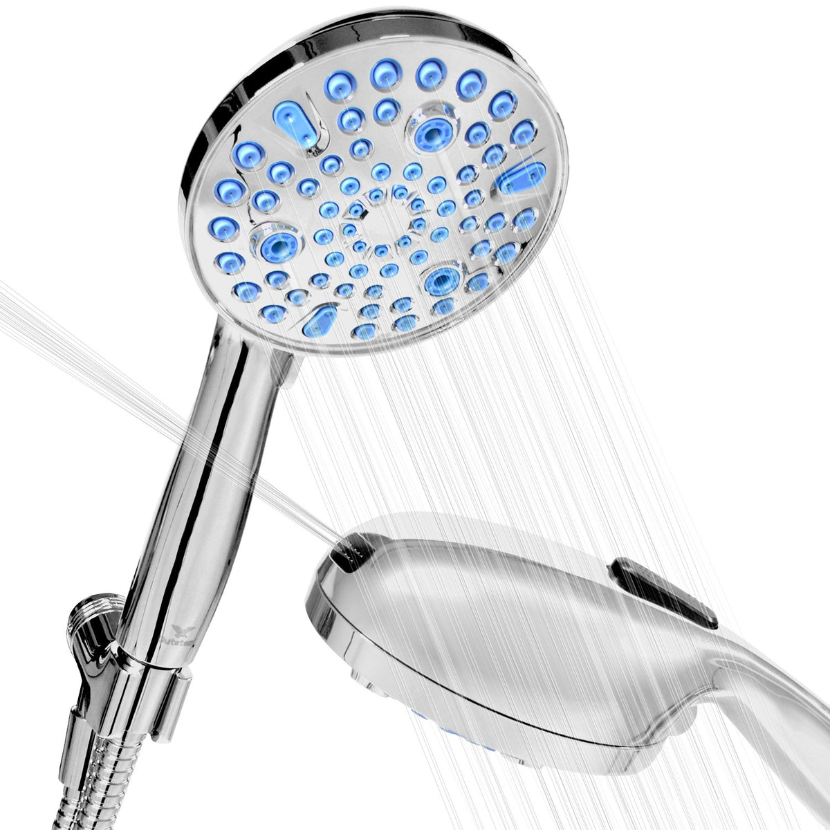 Regadera Antimicrobiana Con Manguera Ultra Flexible 9 Modos