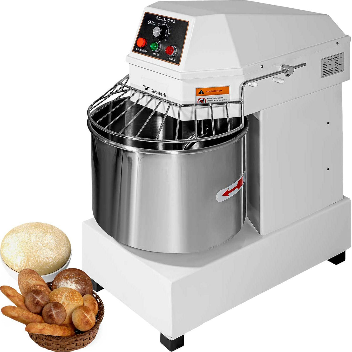 Amasadora Industrial Comercial 40 Litros 15kg 1500w 246rpm