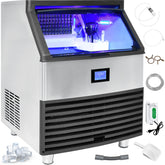 Maquina Fabricadora Hielo Comercial 130 Kg Dia Restaurante Color Plata