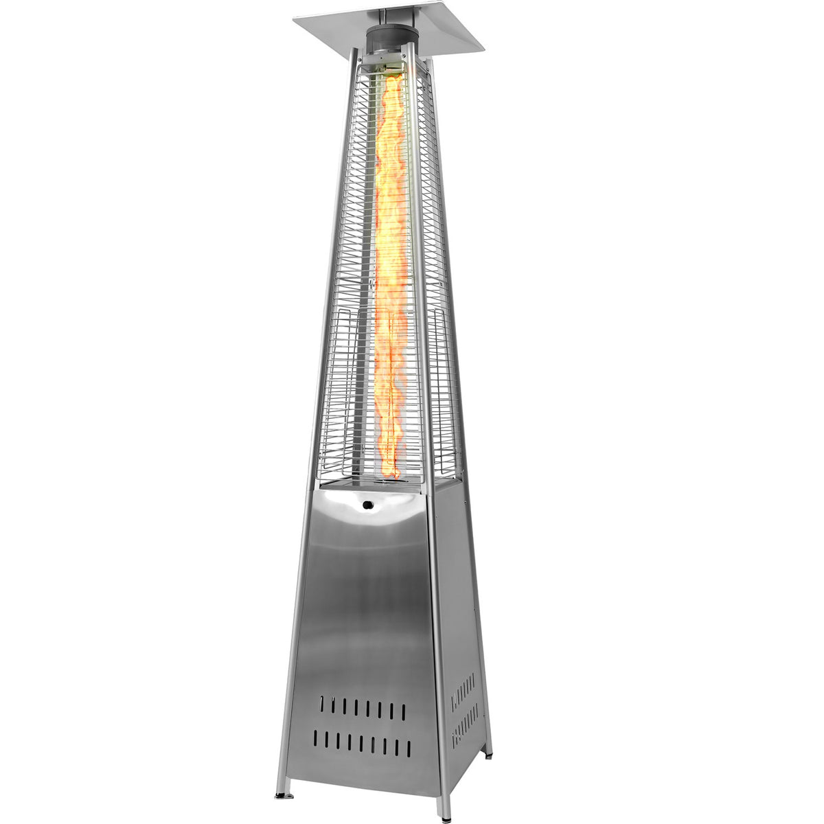 Calefactor Exterior Piramide Calenton Gas Lp Acero Inox 2.2m Color Plata