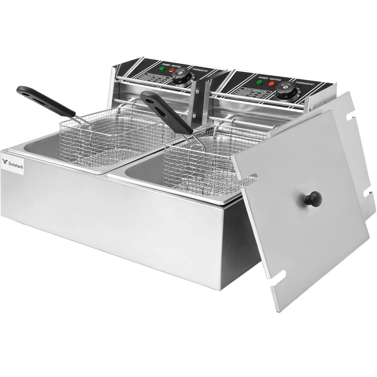 Freidora Electrica Doble Bandeja 12l Acero Inoxidable