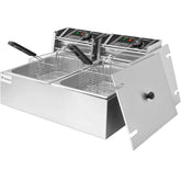 Freidora Electrica Doble Bandeja 12l Acero Inoxidable
