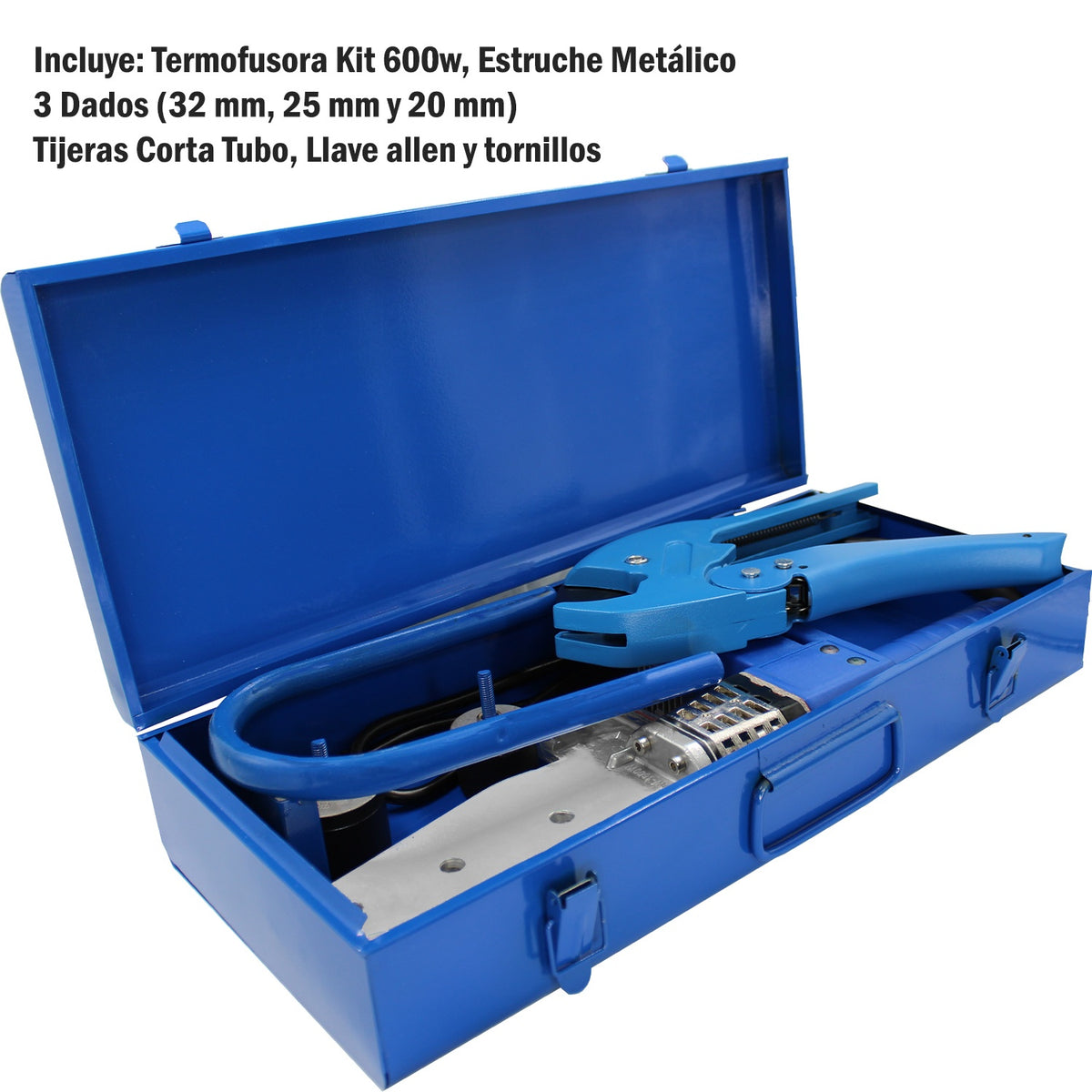 Termofusora Kit 600w 3 Dados 1/2 A 1 In Tijeras Corta Tubo