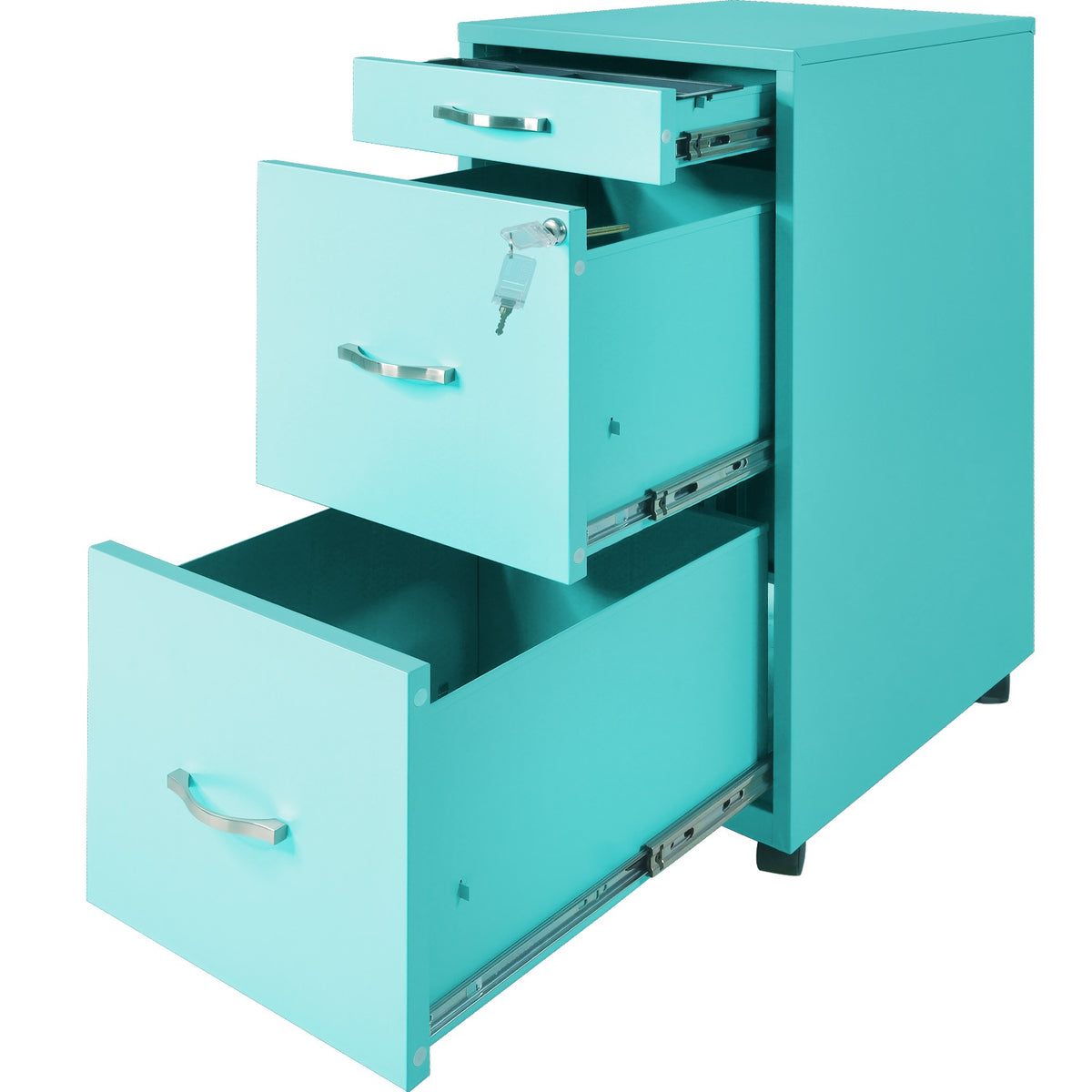 Archivero Metalico 2 Gabinetes + 1 Cajon Papelero Tamaño Carta Organizador Oficina