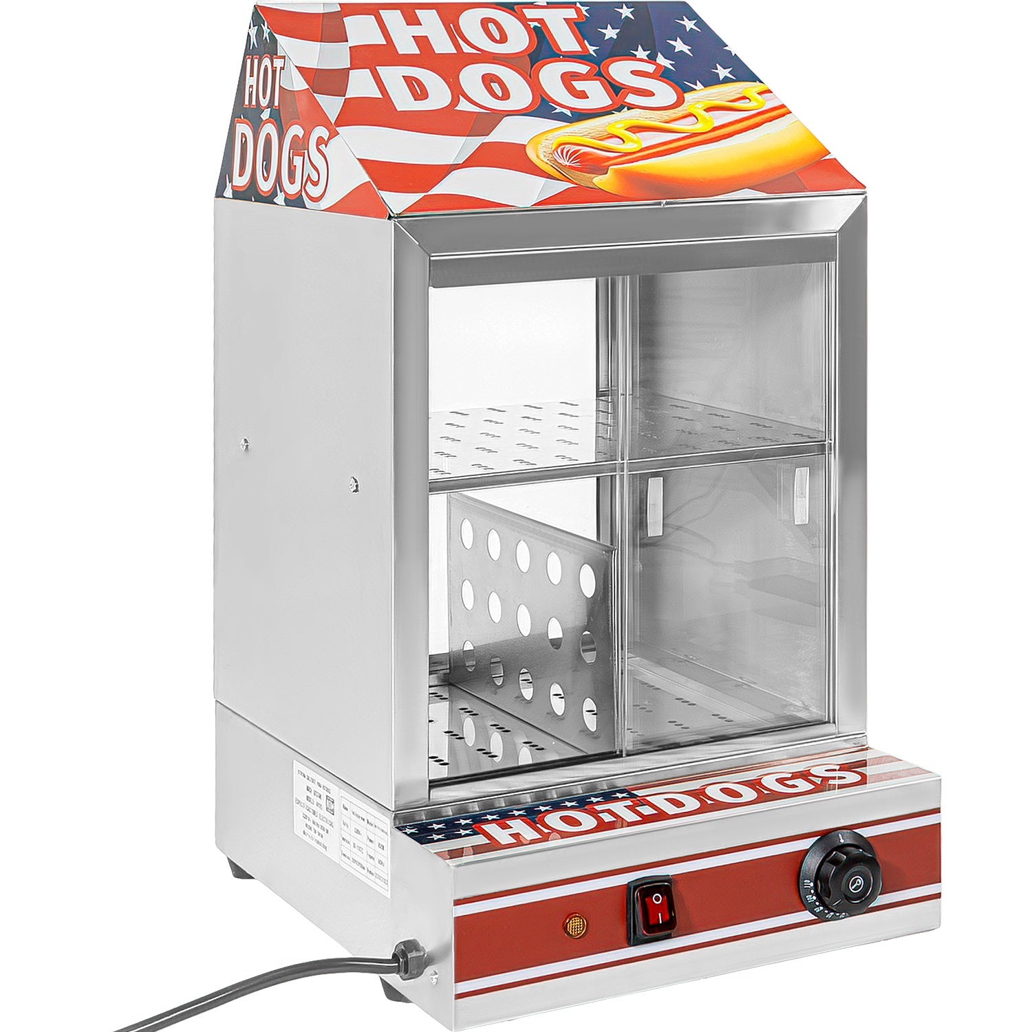 Vitrina Calentadora Vaporizadora Hot Dogs Salchichas 850w
