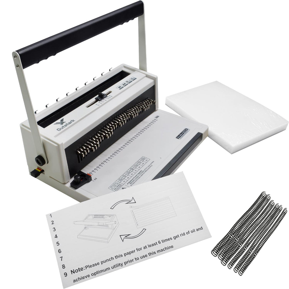 Engargoladora Perforadora Ajustable 120 Hojas 34 Ojales