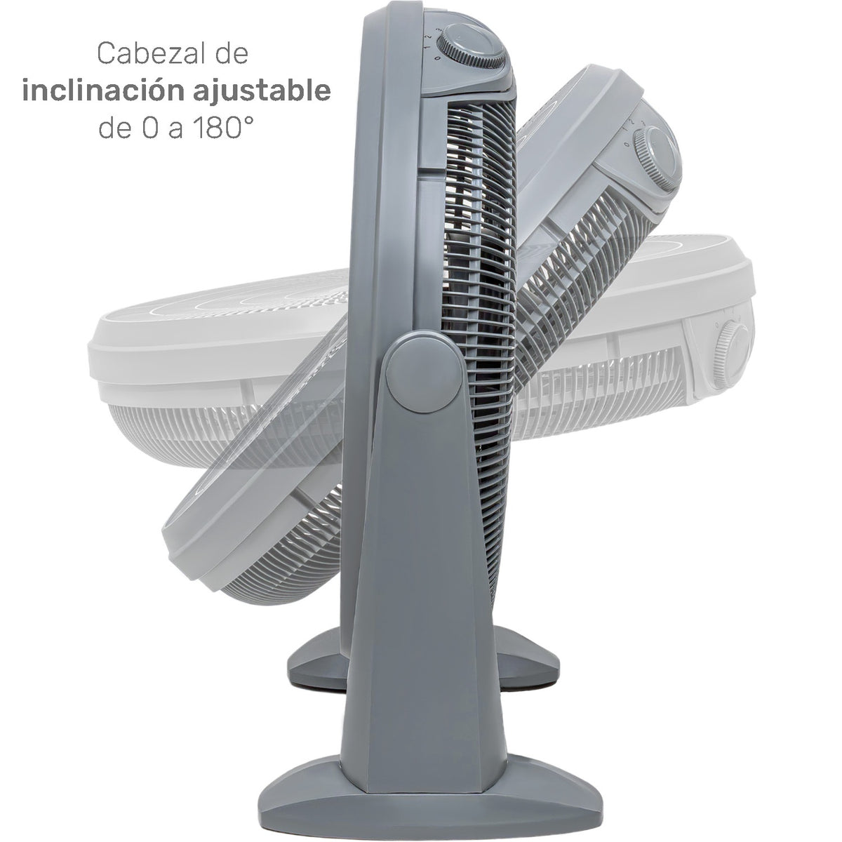 Ventilador De Piso 23' Gris 5 Aspas Potente Casa Hogar